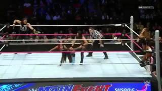 The Bella Twins vs Naomi amp Tamina WWE Main Event 16 October 2015 [upl. by Moureaux854]