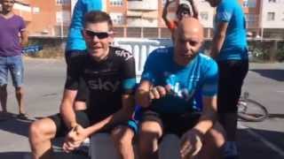 Sir Dave Brailsford and Luke Rowe take the Ice Bucket Challenge [upl. by Raeann]