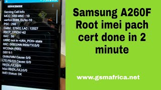 Samsung A260F Root imei pach cert done in 2 minute eftsucom [upl. by Nalehp387]