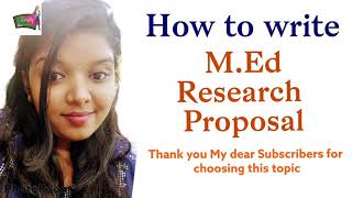 How to write MEd Research Proposal TNTEU MEd State Rank Holder  Christy Classroom [upl. by Woodsum970]