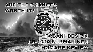 Are The Changes Worth It  Pagani Design PD1694 Submariner Homage Review [upl. by Amek]