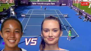 Leylah Fernandez vs Elena Rybakina  Qatar Open 2024 QF  LIVE Tennis PlaybyPlay Stream [upl. by Akirderf]