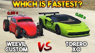 This NEW Sports car is Faster than Super Car  GTA 5 ONLINE WEEVIL CUSTOM VS TORRERO XO [upl. by Tremml]