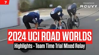 UCI Road World Championships 2024 Highlights  Team Time Trial Mixed Relay [upl. by Helve]