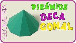 Como hacer una pirámide decagonal Rápido y fácil  Decagonal pyramid [upl. by Aeneg]