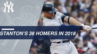 Watch Giancarlo Stantons 38 home runs from 2018 [upl. by Downe]