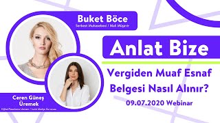 Vergiden Muaf Esnaf Belgesi Nasıl Alınır Vergiden Muaflık Kimleri Kapsar Sanatçı Belgesi Nedir [upl. by Atnahs]