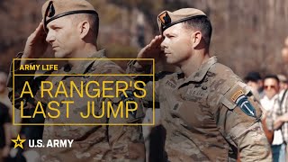 Experience the last airborne jump of a US Army Ranger  US Army [upl. by Lekar]