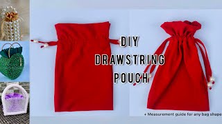 The Ultimate guide to sewing a Drawstring Pouchany shape you want  Craftorria [upl. by Euseibbob959]