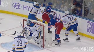 Rangers Goal Waved Off for Hand Pass vs Sabres [upl. by Firehs]