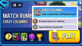 Crazy Columns Lighting Strike Square Match Rumble Match Match Masters [upl. by Jarl]