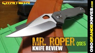 Quartermaster Knives QSE5 Rubbed Roper EDC Knife Review  OsoGrandeKnives [upl. by Eelyac]