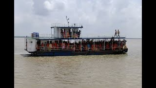 Govt Ferry from Lot 8 to Kachuberia  Gangasagar Tirtha Yatra [upl. by Mersey280]