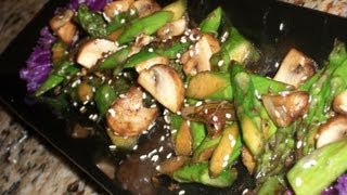 How To Make Stir fry Asparagus and Baby Bella Mushroom [upl. by Enelak]