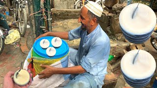 Shabqadar Tang Bazar Homemade Ice Cream  Muneer Mama Ice Cream Making  Milk Ice Cream [upl. by Nylrehs]