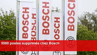 5500 postes supprimés chez Bosch [upl. by Ynohtnaed450]