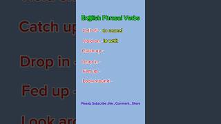 Learn Phrasal Verbs english englishlanguage englishlearn spokenenglish [upl. by Rednasyl]