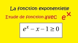 Terminale exponentielle demontrer une inegalite ex54 [upl. by Kuhlman202]