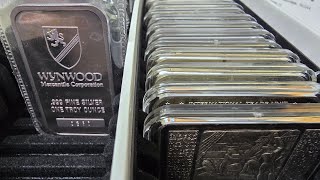 One Ounce Silver Bar Stacking Slow And Steady [upl. by Norrehc]