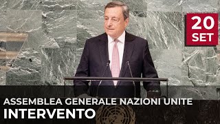 Il Presidente Draghi interviene all’Assemblea Generale delle Nazioni Unite [upl. by Norod919]