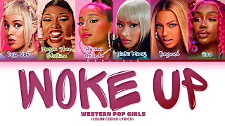 AI COVER Western Pop Girls ‘Woke Up’ Lyrics Color Coded Lyrics [upl. by Ardisi]