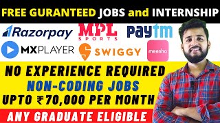 ✅ Guaranteed Jobs amp Internships  MPL Cred MX Player RazorPay Hiring  No Fees OR Hidden Charges [upl. by Nyraf510]