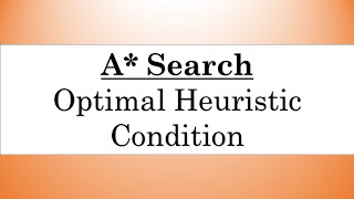 A Search  Optimal Heuristic Condition Bangla [upl. by Lapotin]