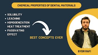 Chemical Properties of Dental Materials Dental Materials Best Lecture [upl. by Drue732]