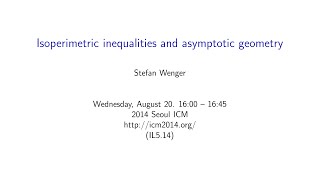 ICM2014 VideoSeries IL514 Stefan Wenger on Aug20Wed [upl. by Jerald]