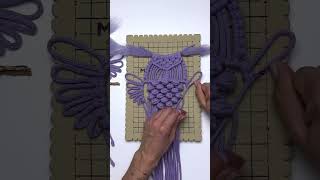 Macrame owl 🦉 macrameanimal macrameowl macrametutorial macrame diy kidsroom homedecor diy [upl. by Acirt]