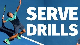 Tennis Serve  3 Drills To Improve Power and Consistency [upl. by Eelan628]