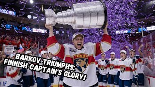 Barkov Makes History 1st FinlandBorn Captain to Lift Stanley Cup [upl. by Naz71]