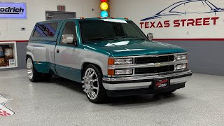 1994 Chevrolet C3500 OBS dually low mile OEM twotone belltech drop 22” semi wheels SOLD [upl. by Hephzipah498]