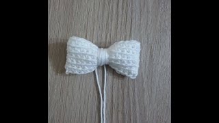 💮 Jak zrobić kokardkę na szydełku  how to make a bow on crochet [upl. by Meikah]