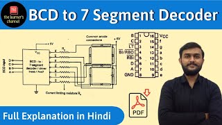 bcd to seven segment conversion in multisim  simulation of 74LS47 bcd to 7 segment conversion [upl. by Elleined]