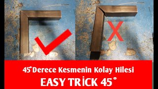 45 Derece Profil Kesmenin Kolay Hilesi EASY TRİCK Cut [upl. by Kilbride]