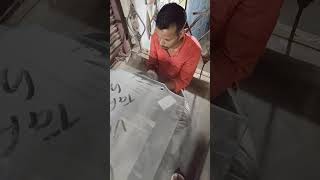 Toughened glass ko kaise cutting kre granding toughened glass ☺️☺️glasscutting viralvideo youtube [upl. by Nauq]