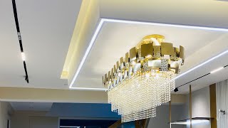 chandelier how to install in easy way  unique chandeliers youtubeshorts interiordesign [upl. by Wivinah]