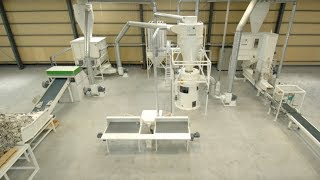 Recycled cellulose insulation manufacturing Makron Fibretec 1500 production line [upl. by Longo]