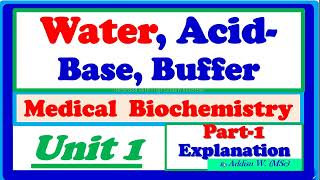 water acid base and buffer biochemistry physiology solution part1 [upl. by Nashner]