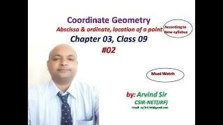 Abscissa  Ordinate  Chapter 3  Class 9  NCERT  New syllabus  Ribhaya classes  02 [upl. by Seana833]