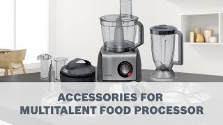 Bosch MultiTalent Food Processor  Accessories User Guide [upl. by Ellimaj123]