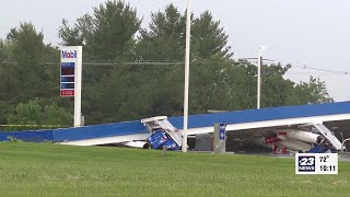 Rockford gas station near Meridian and US 20 collapses [upl. by Nnyrb]