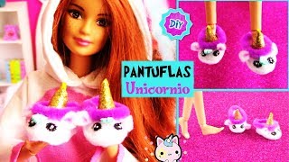 Como hacer PANTUFLAS UNICORNIO para tu Colección de MUÑECAS Barbie [upl. by Funk]