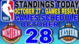 nba standings today October 27 2024  games results  games schedule October 28 2024 [upl. by Vedette988]