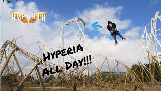 RIDING HYPERIA ALL DAY ft CoasterPoint [upl. by Icart]