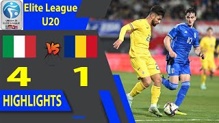 ITALIA vs ROMANIA Highlights amp All Goals  Elite League U20  19112024 [upl. by Atimad]