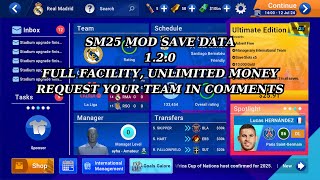 SM 25 mod save data v 120 FULL FACILITY  UNLIMITED MONEY 1 [upl. by Donetta]