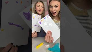 Sister squeegee art challenge 🎨🖌️ challenge art painting easyart [upl. by Carlock]