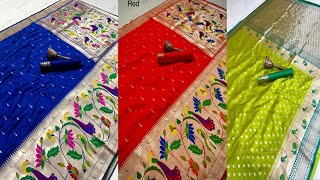 Kanchivaram Paithani silk Kanchivaram Gharchola silk sarees 9900112790 [upl. by Yasdnyl]